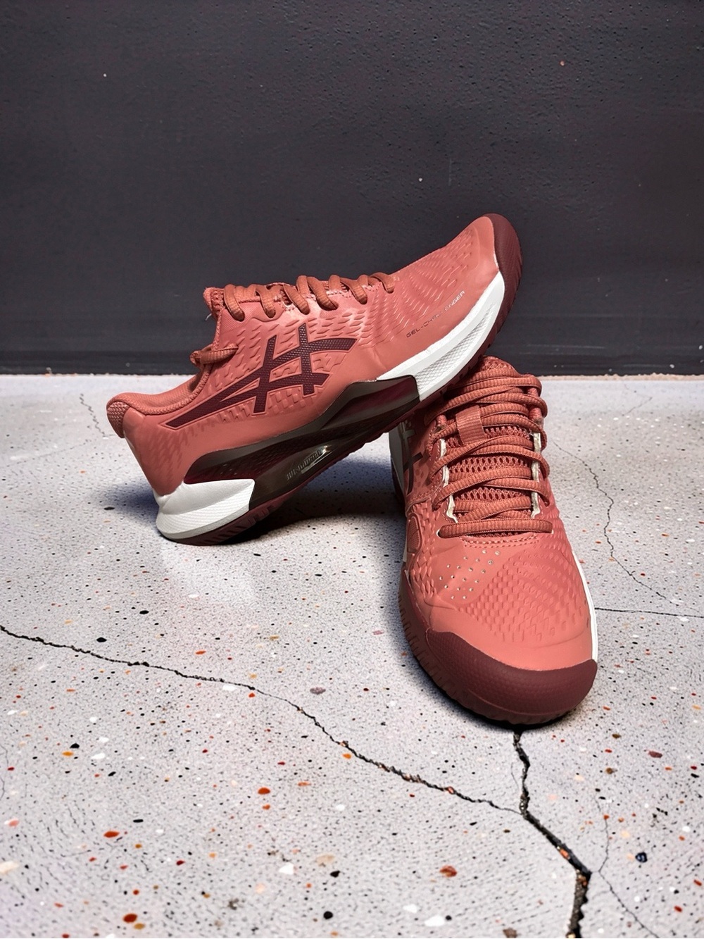 ASICS Coral-Red Men's Tennis Sneakers